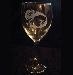 Husky Curl Wine Glass